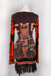 Custo Barcelona 2000s Graphic Bikini-Woman Dress