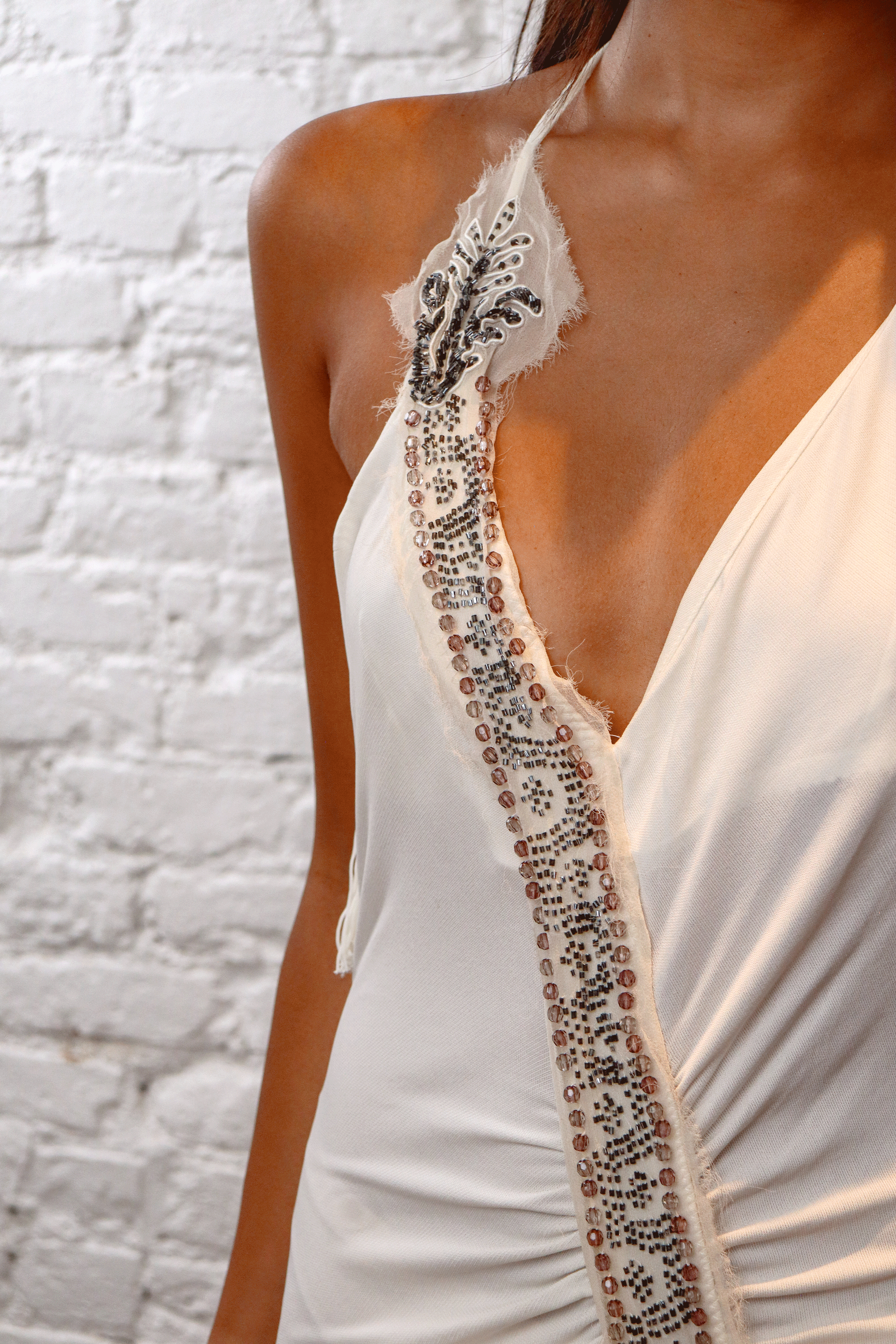 Roberto Cavalli White Long Dress