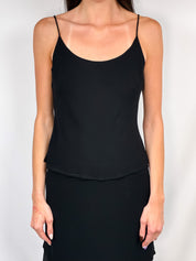 LIST Boutique 2000s Black Camisole & Handkerchief Skirt Set - M