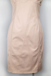Galliano 2000s Blush Pink Bustier Bodycon Dress
