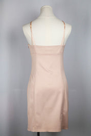 Galliano 2000s Blush Pink Bustier Bodycon Dress