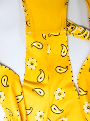 Pin-Up Stars 2000s Yellow Bandana Rhinestone Bikini - M/L