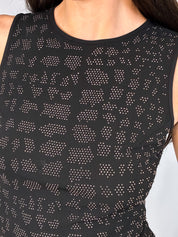 Plein Sud 2000s Black Studded Sleeveless Top - S