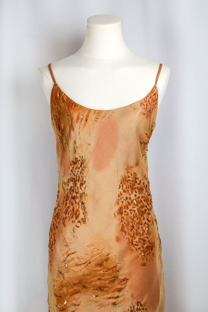 Gianfranco Alfaci Leopard and Sequin Maxi Dress