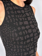Plein Sud 2000s Black Studded Sleeveless Top - S