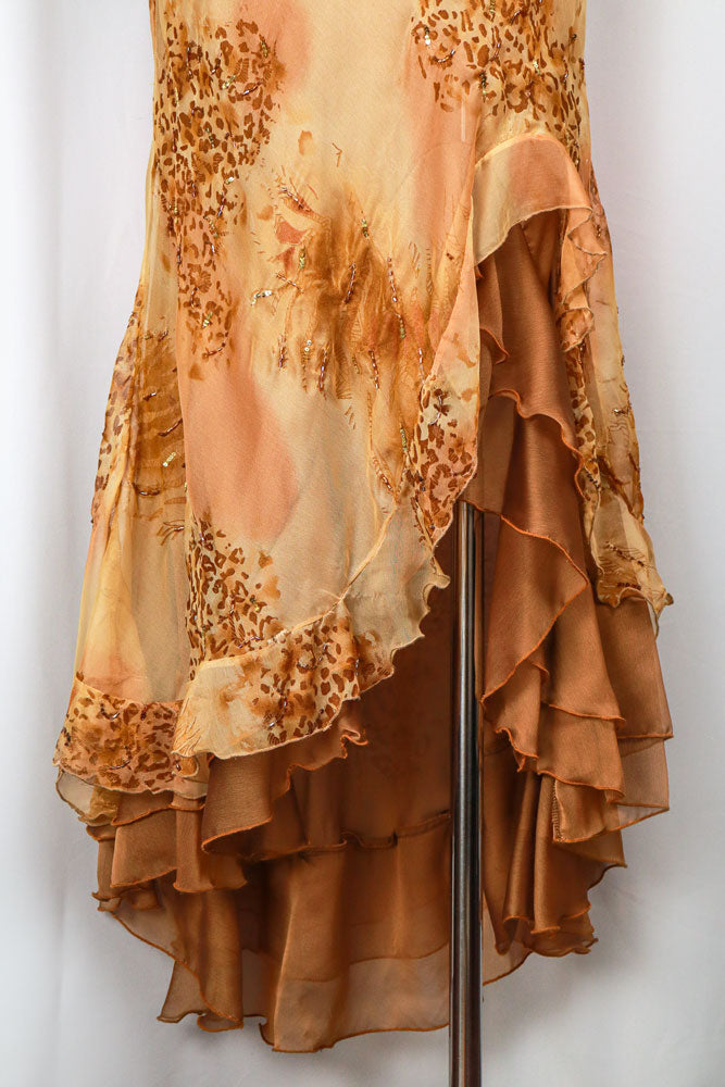 Gianfranco Alfaci Leopard and Sequin Maxi Dress