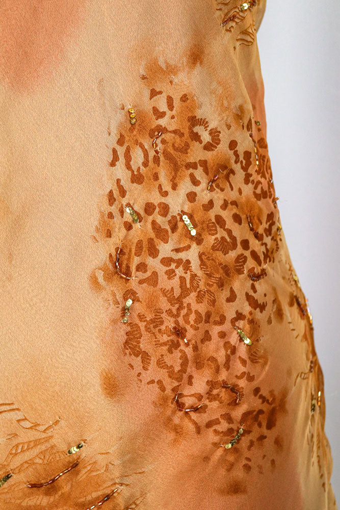 Gianfranco Alfaci Leopard and Sequin Maxi Dress