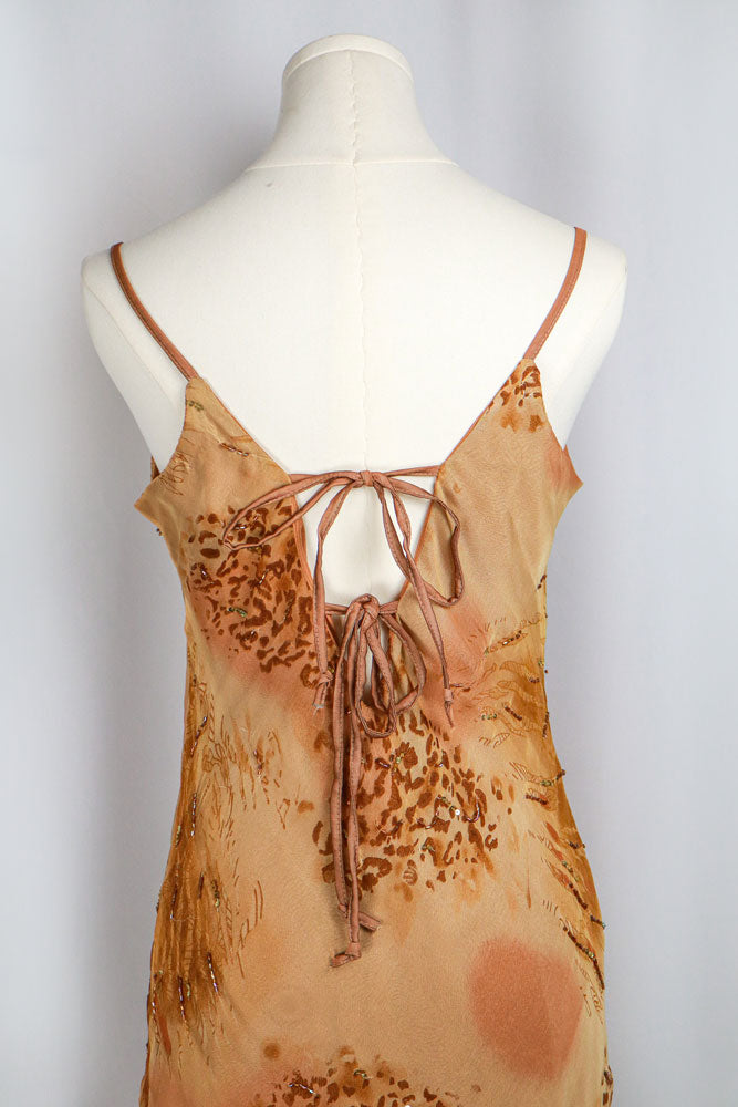 Gianfranco Alfaci Leopard and Sequin Maxi Dress