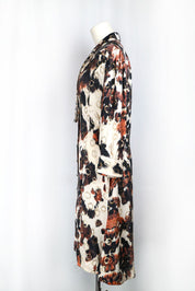 Roberto Cavalli 2000s Cow Print Shirt Dress with Gold Ring Accents