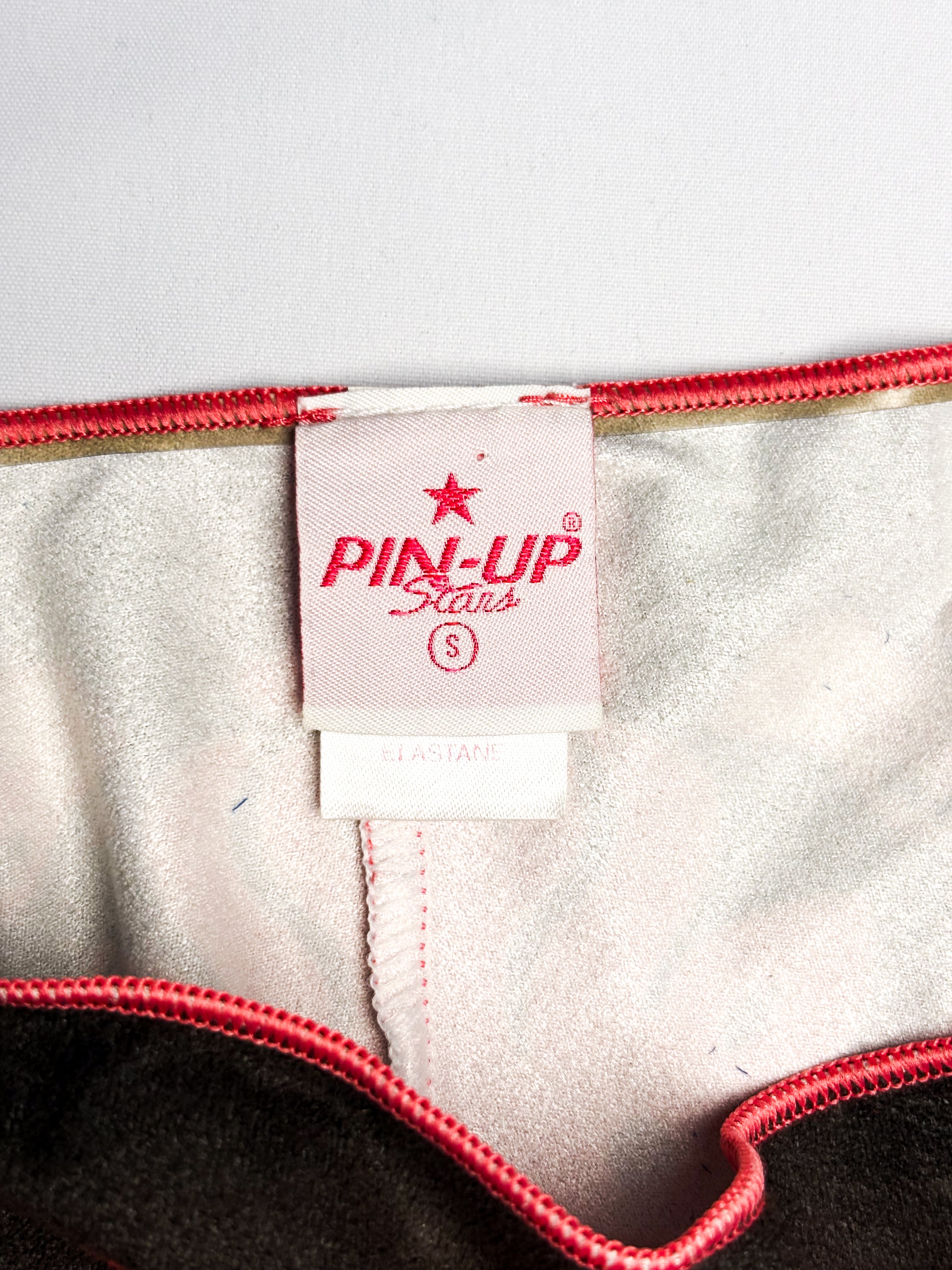 Pin-Up Stars 2000s Red Boho Western Triangle Bikini - S