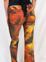 Roberto Cavalli FW 2000 Crystal Embellished Tiger Print Jeans - W28/29
