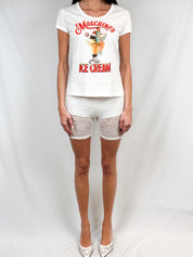 Moschino Couture Ice Cream Pin-Up Graphic Tee - M