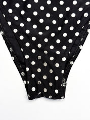D&G Dolce & Gabbana 2000s Black and White Polka Dot Bikini Set - S