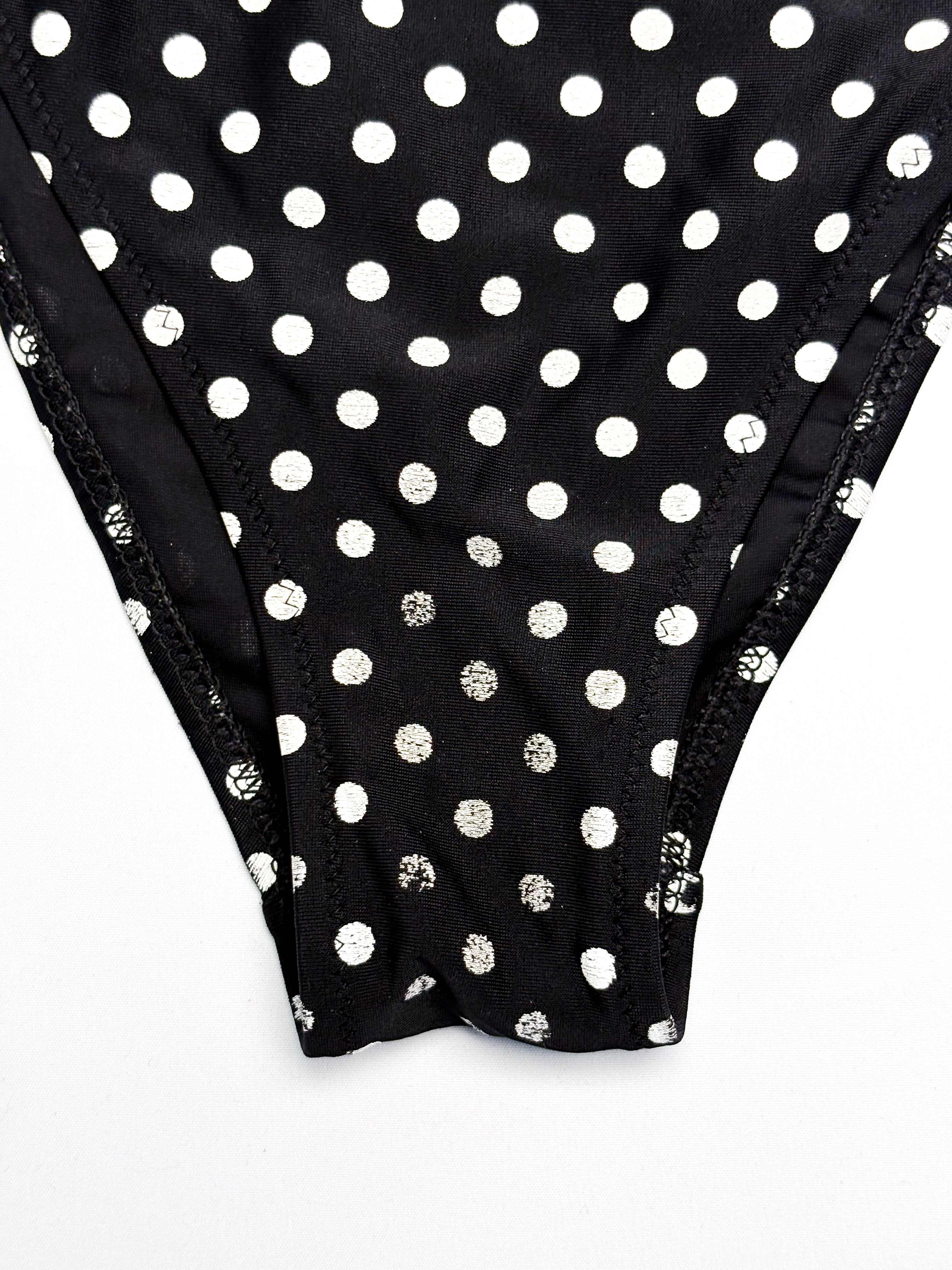 D&G Dolce & Gabbana 2000s Black and White Polka Dot Bikini Set - S