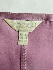 2000s Mauve Silk Lace-Trim Camisole - S
