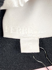Ferre Studio 2000s Black Cream Stripe Mohair Blend Turtleneck Vest - S