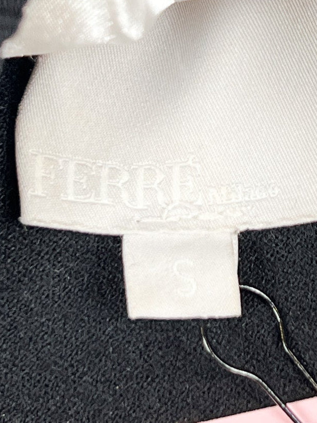 Ferre Studio 2000s Black Cream Stripe Mohair Blend Turtleneck Vest - S