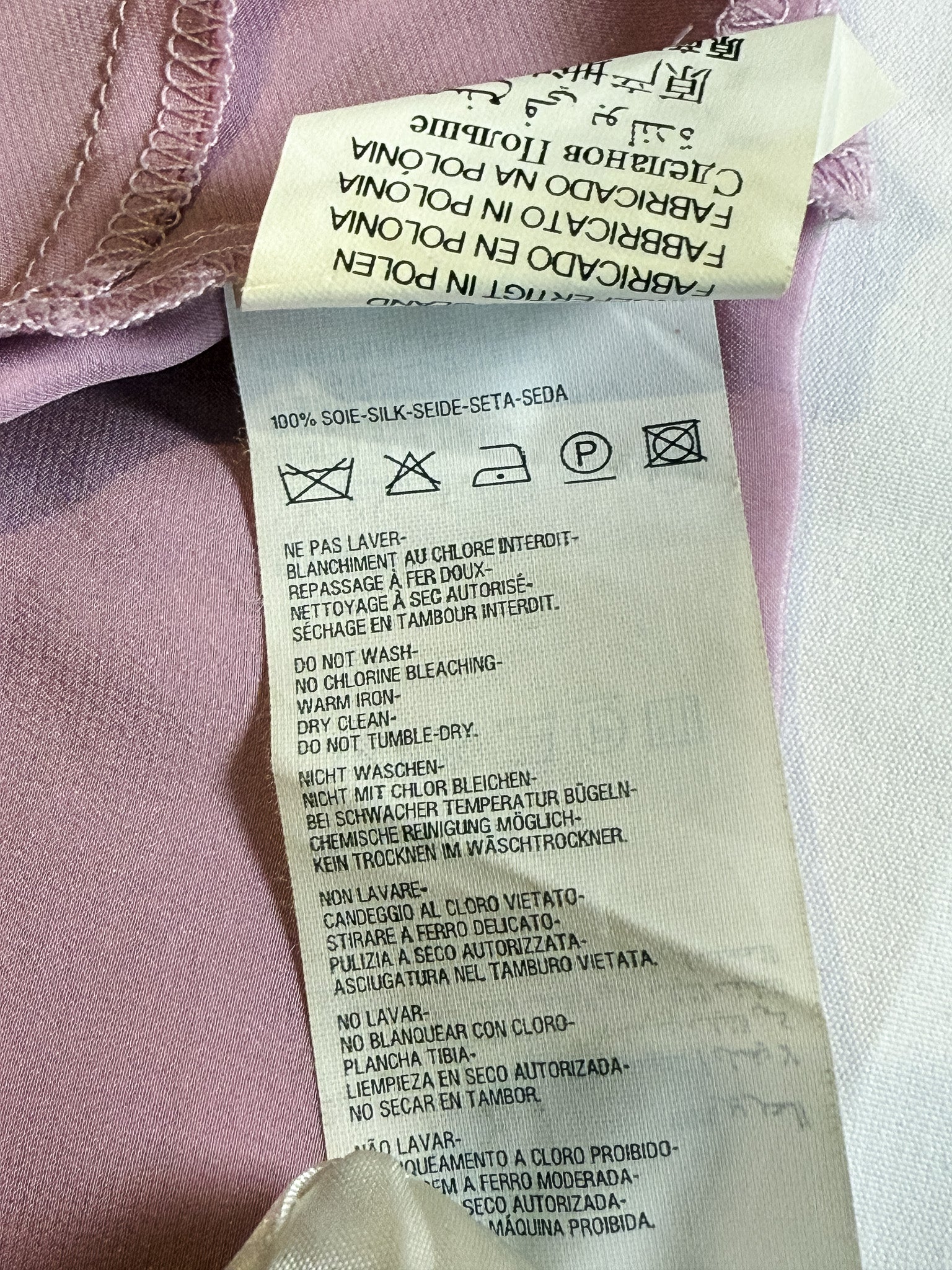 2000s Mauve Silk Lace-Trim Camisole - S