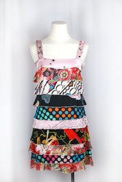 Christian Lacroix 2000s Patchwork Polka Dot Layered Dress