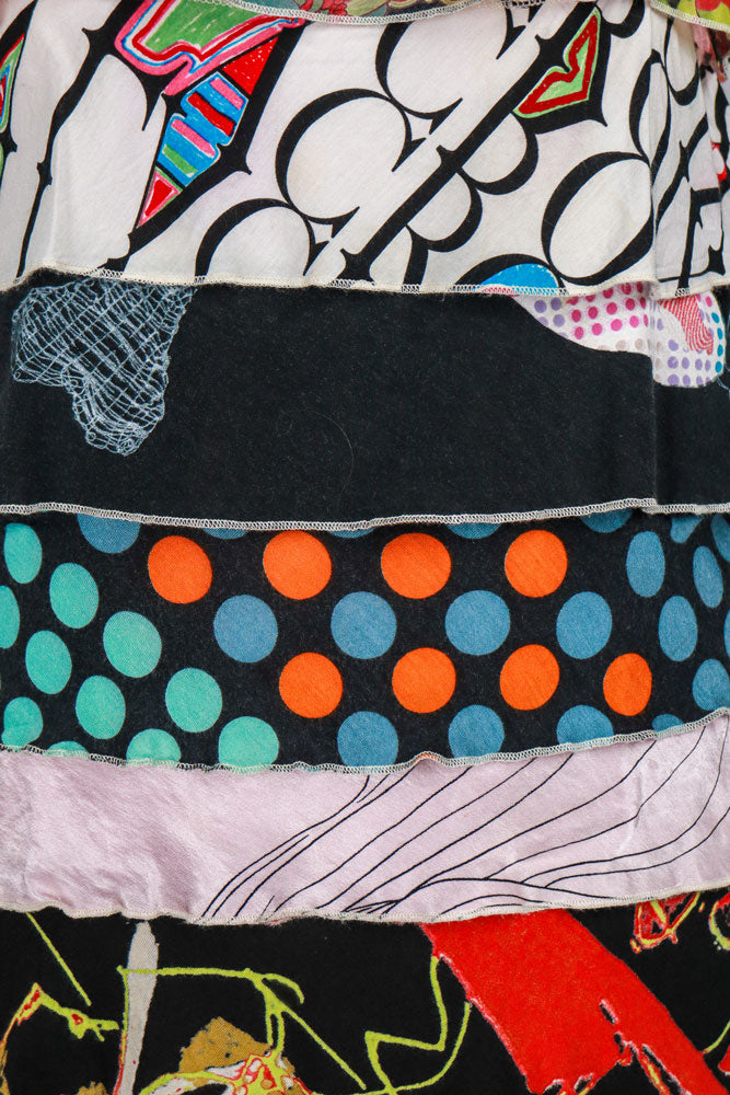 Christian Lacroix 2000s Patchwork Polka Dot Layered Dress