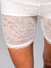Chantal Thomass 1990s Ivory Floral Lace Boyshort – S