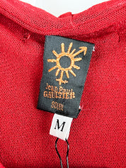 Jean Paul Gaultier Soleil 1990s Red Draped Ruffle Mini Dress - M