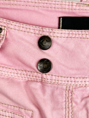 Just Cavalli 2000s Pink Moto Cargo Capri Pants - W32