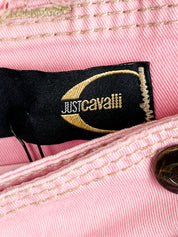 Just Cavalli 2000s Pink Moto Cargo Capri Pants - W32