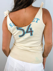 Ringspun 2000s Cream Studio 54 Holly Golightly Graphic Tank - M/L