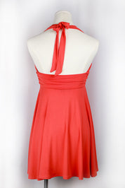 Enzo Loco Hot Pink Coral Dress with Serpent Gold Hardware