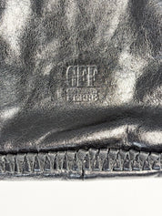 Gianfranco Ferré 2000s Black Woven Leather Top Handle Bag