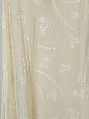 Poi by Krizia 1990s Cream Burnout Floral Maxi Dress - M