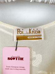 Poi by Krizia 1990s Cream Burnout Floral Maxi Dress - M