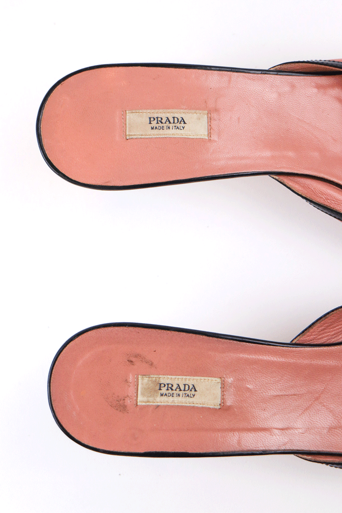 Prada Pink Kitten Heels w/ Bow Detail – Sourced by Scottie