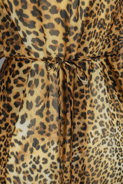 La Perla 2000s Leopard Print Sheer Maxi Kaftan Dress