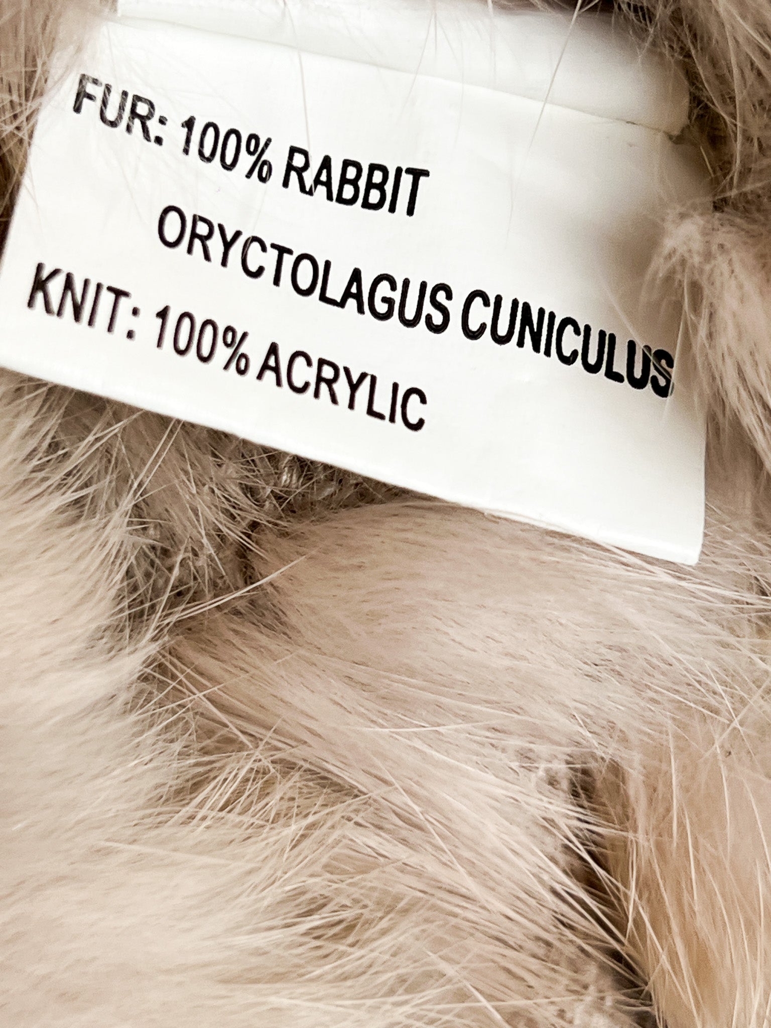 Luca Giordani 2000s Beige Rabbit Fur Knit Poncho - OS