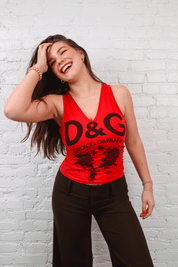 D&G Printed Tank Top