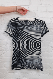 Just Cavalli 2005 Zebra Print Stretch Tee