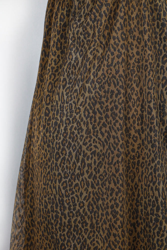 D&G 2000s Cheetah Babydoll Slip with Floral Lace Trim