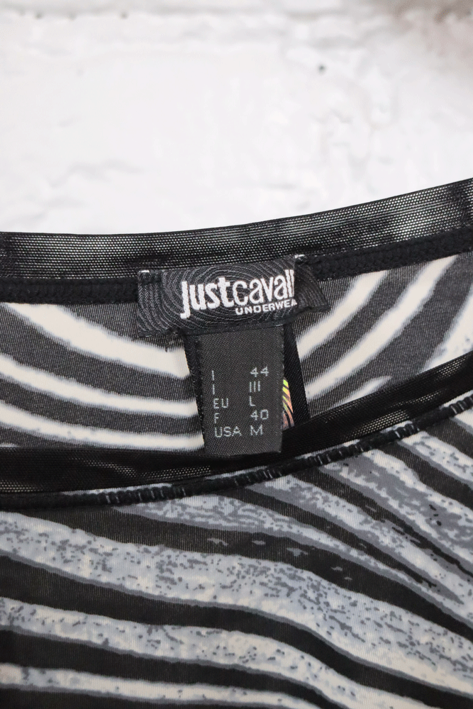Just Cavalli 2005 Zebra Print Stretch Tee