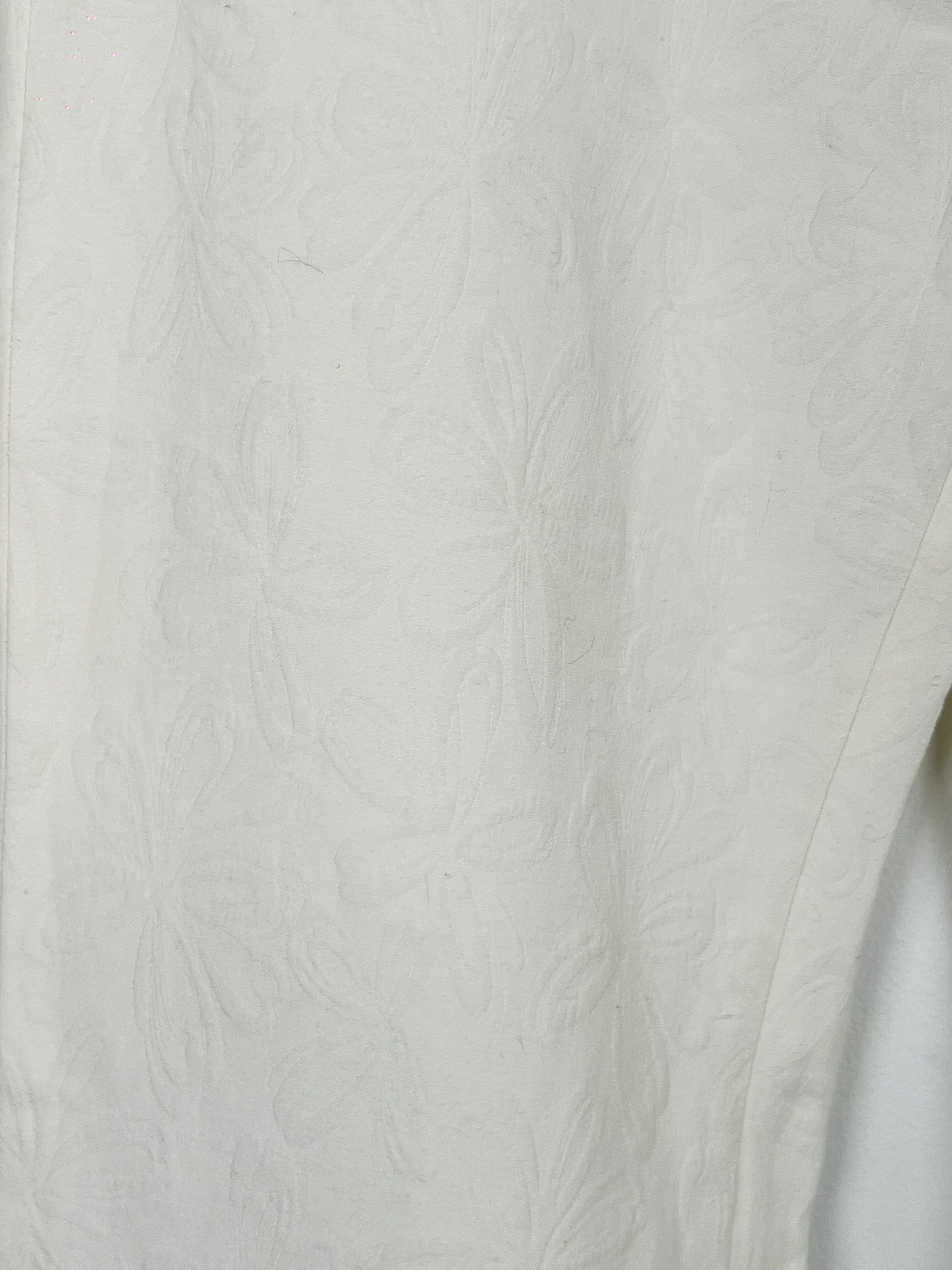 Maurizio Pecoraro Milano 2000s Ivory Cotton Jacquard Flare Trousers - IT 42