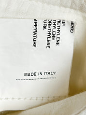 Maurizio Pecoraro Milano 2000s Ivory Cotton Jacquard Flare Trousers - IT 42