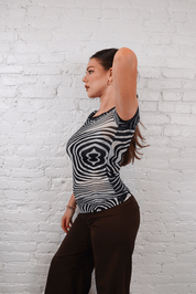 Just Cavalli 2005 Zebra Print Stretch Tee