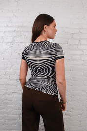 Just Cavalli 2005 Zebra Print Stretch Tee