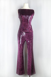Blugirl Blumarine Metallic Purple Snakeskin Set