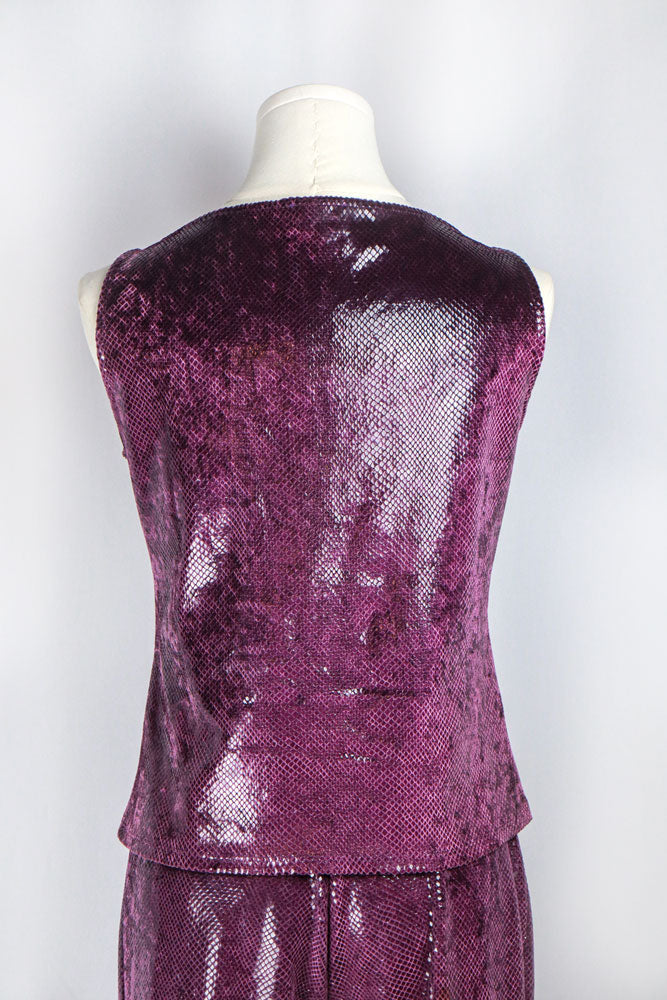 Blugirl Blumarine Metallic Purple Snakeskin Set