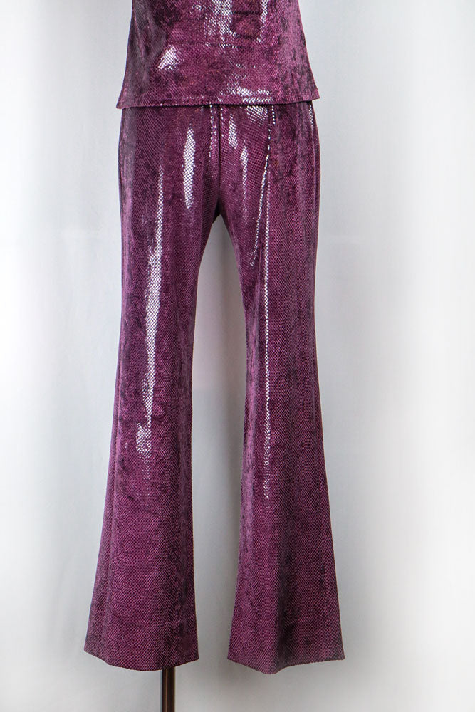 Blugirl Blumarine Metallic Purple Snakeskin Set
