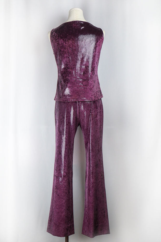 Blugirl Blumarine Metallic Purple Snakeskin Set