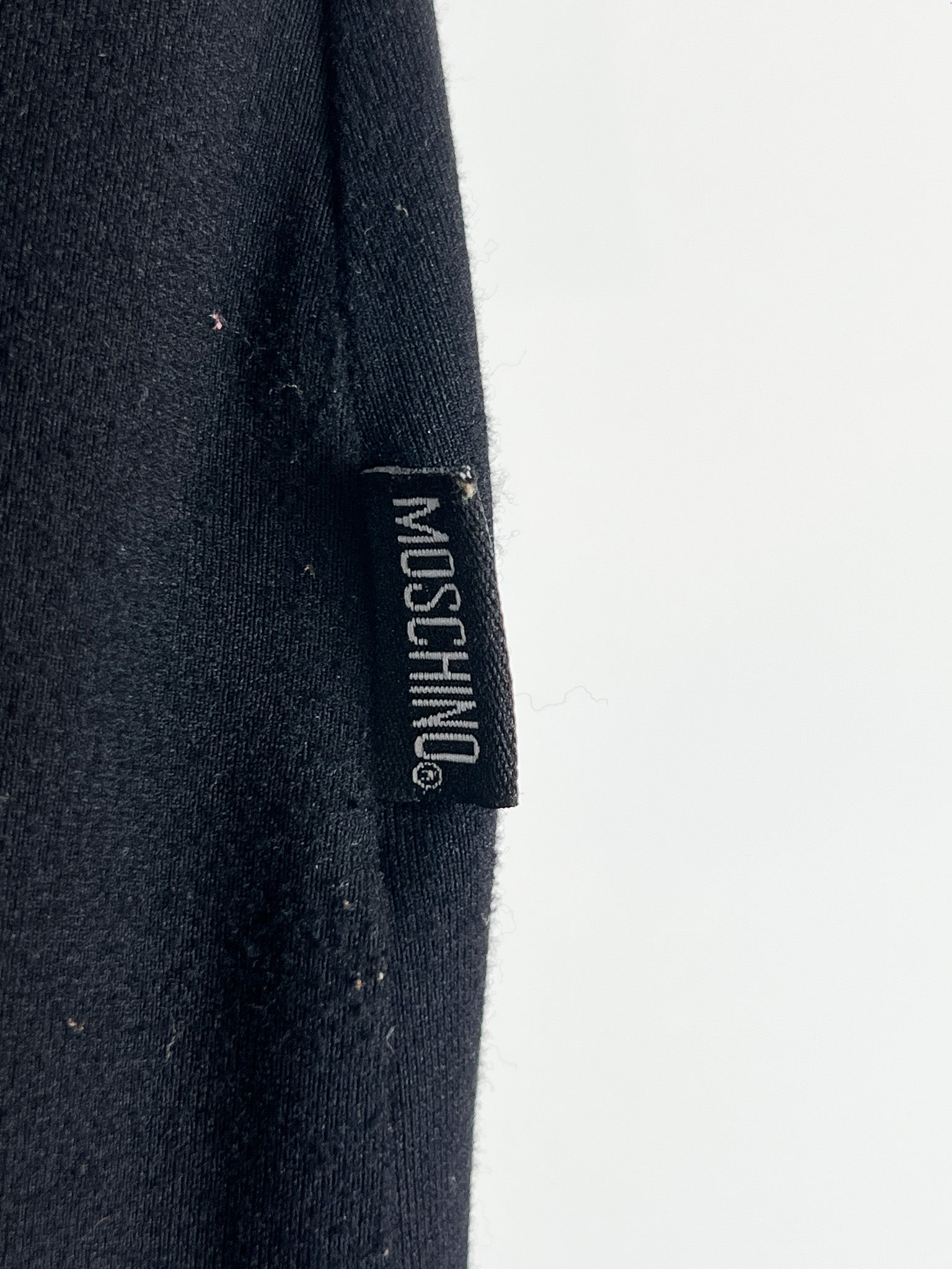 Moschino Jeans 1990s Black Contrast Stitch Buckle Halter Top and Midi Skirt Set - M
