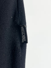 Moschino Jeans 1990s Black Contrast Stitch Buckle Halter Top and Midi Skirt Set - M